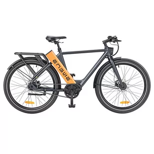 Elektryczny rower miejski ENGWEP P275 Pro 250W z silnikiem położonym centralnie, maks. zasięg 260km - Czarny i pomarańczowy - Rowery elektryczne - miniaturka - grafika 2