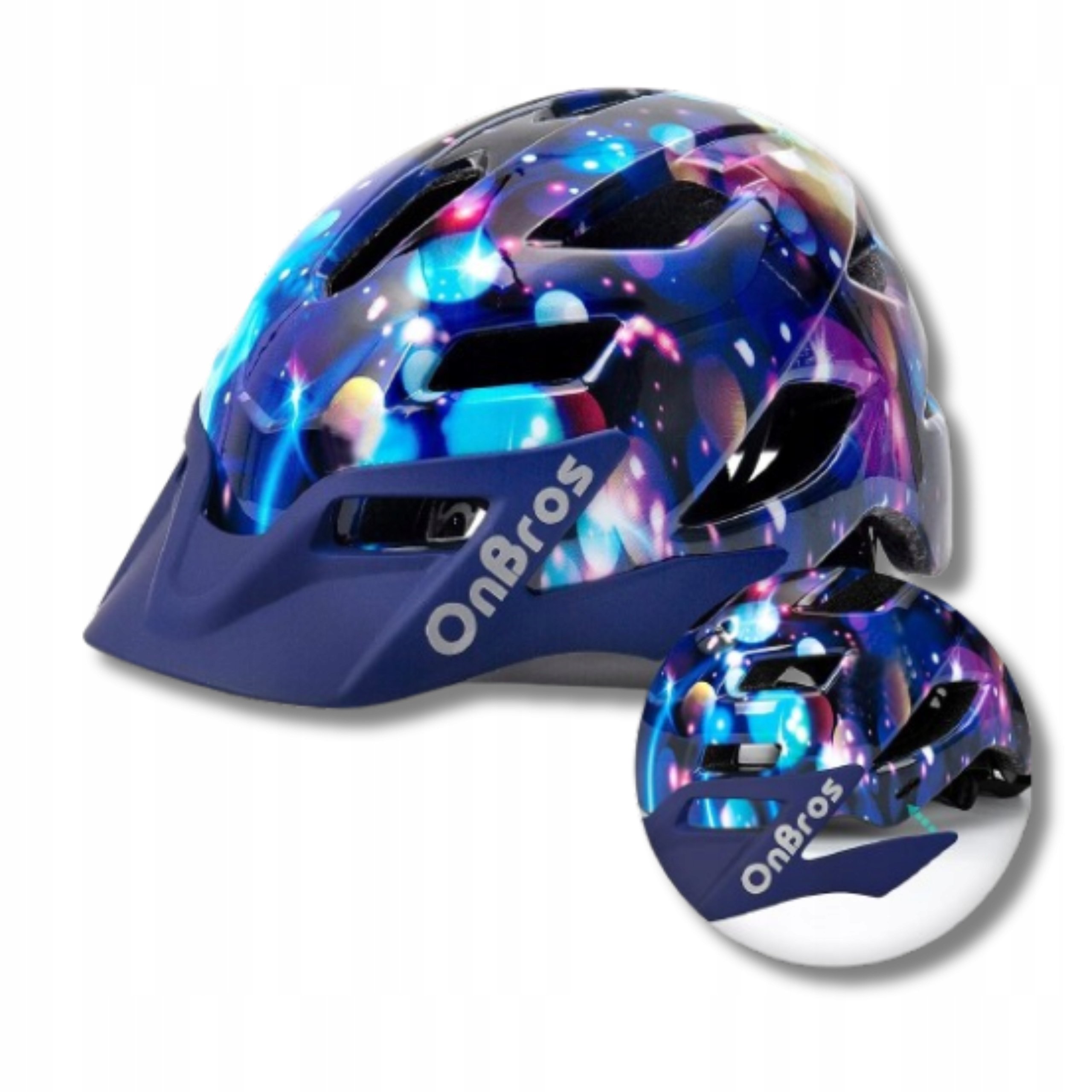 Kask Rowerowy Dzieciecy 50-57cm 15 otworow 240 gr EN1078 Szybka Regulacja