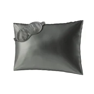 Pościel - Ailoria, Zestaw Beauty Sleep maska na sen + poszewka na poduszkę 50x70 cm, szary - miniaturka - grafika 1