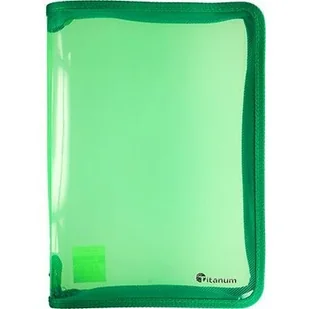 TECZKA PP NA ZAMEK A4 (21 x 29,7 cm) transparentna ZIELONA - Teczki i skoroszyty - miniaturka - grafika 1