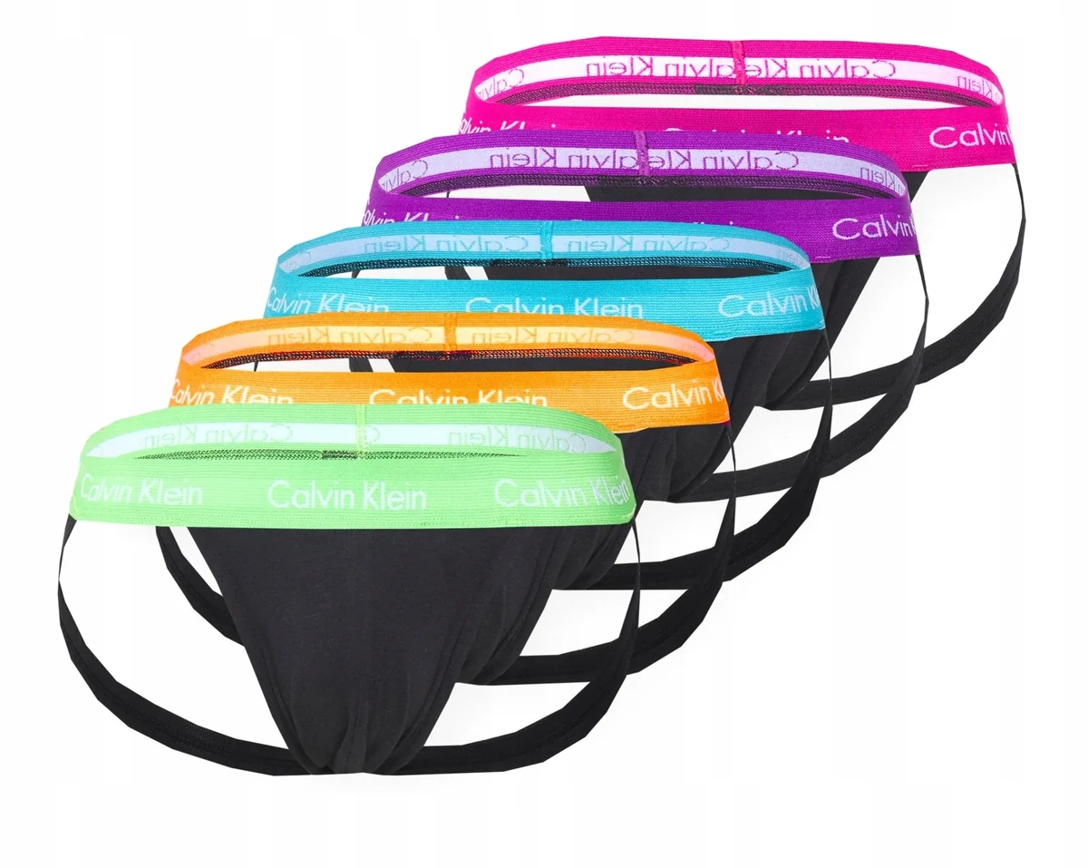Calvin Klein Underwear Majtki Jockstrap wielokolorowy 5-PACK rozmiar XXL