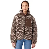 Kurtki damskie - Wrangler Damska kurtka Sherpa Zip Through, Żakard checotah, XS - miniaturka - grafika 1