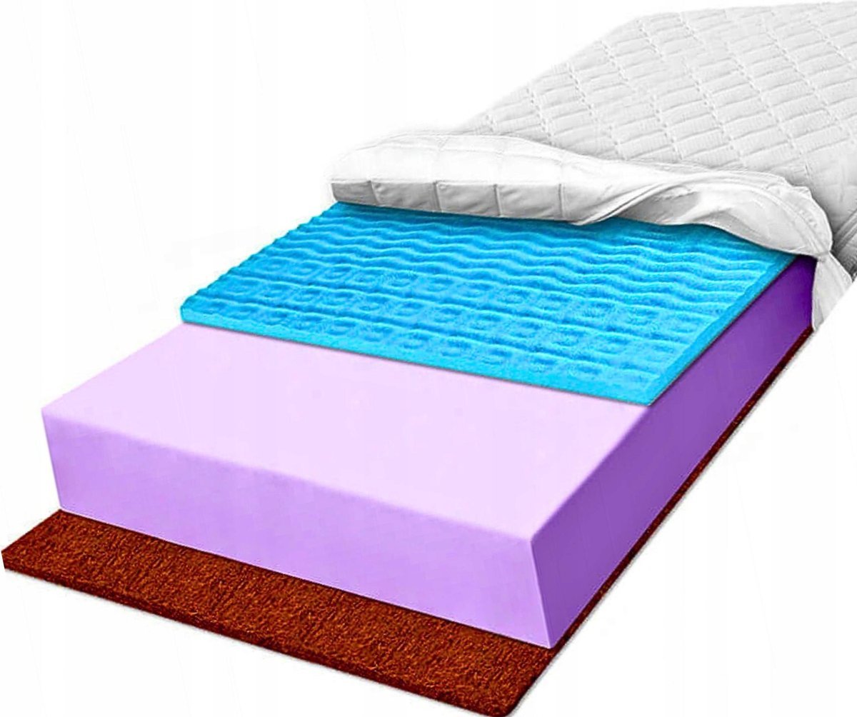 Materac piankowy 80x200 masujący strefowy 10 cm usztywniony H3 H4 twardy