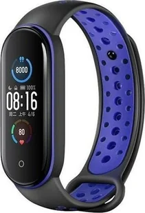 Beline Beline pasek Design Mi Band 7/6/5 czarno-niebieski /black-blue - Akcesoria do smartwatchy - miniaturka - grafika 1