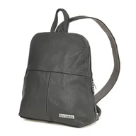 Torebki damskie - Plecak skórzany szara torebka elegancka poręczna Beltimore 021 szary, srebrny - miniaturka - grafika 1