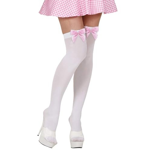 Widmann 2039R - pończochy samonośne białe z kokardką