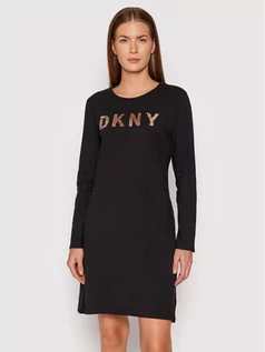 Sukienki - DKNY Sukienka codzienna DD1GN18R Czarny Regular Fit - grafika 1