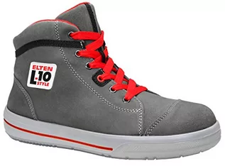 Sneakersy męskie - ELTEN ELTEN Buty ochronne Vintage Mid ESD S3, męskie, sportowe, sneakersy, lekkie, szare/czerwone, stalowe noski  rozmiar 46 761071-46 - grafika 1