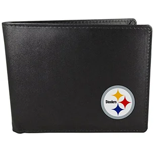 NFL Siskiyou Sports męski Pittsburgh Steelers dwuskładany portfel jeden rozmiar czarny - Portfele - miniaturka - grafika 1