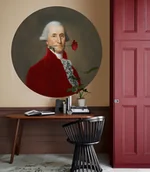 Tapety - Dots Rose Lover Red - samoprzylepna tapeta w kształcie koła - miniaturka - grafika 1