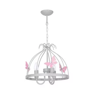 Milagro LAMPA wisząca KAGO 1170 metalowa OPRAWA do pokoju dziecięcego ZWIS motylki jasnoróżowe 1170 - Lampy sufitowe - miniaturka - grafika 1