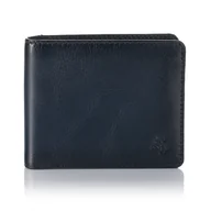 Portfele - Portfel Męski Przypalany Visconti AT-60 RFID - granatowy - miniaturka - grafika 1