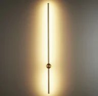 Lampy ścienne - Długi złoty kinkiet Sparo o długości 100 cm do salonu - miniaturka - grafika 1