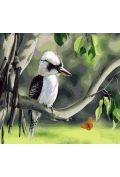 Malowanie po numerach - malowanie po numerach 40x50cm ptak kukabura na gałęzi 1008963 - miniaturka - grafika 1