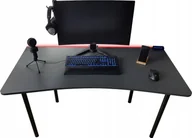 Biurka gamingowe - Biurko Zdesk CC-710B-Po/B-LH Grafitowe 138 cmx68 cm - miniaturka - grafika 1