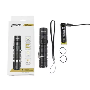 Latarka akumulatorowa Speras E1 PRO Luminus SST40 1700 lumenów o zasięu 284m + akumulator o pojemności 3400 mAh - Latarki - miniaturka - grafika 1