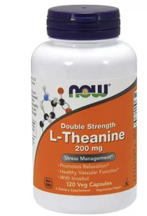 Now Foods NOW Double Strength L-Theanine 200mg 120vegcaps - Aminokwasy - miniaturka - grafika 2