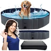 Baseny ogrodowe - ﻿Basen Ogrodowy Kojec dla PSA ZWIERZĄT dla DZIECI Składany Wytrzymały 120x30 - miniaturka - grafika 1
