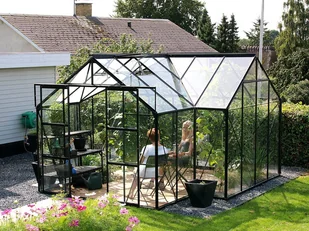 VITAVIA szklarnia ogrodowa Sirius 13000, zielona - (13 m2; 3,84 x 3,84 m) szkło hartowane + baza - Szklarnie ogrodowe - miniaturka - grafika 12