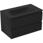 Szafki łazienkowe - Mexen Orio szafka łazienkowa 80 cm z umywalką Vela, 2 szuflady, czarna mat - 91A10-08047-2-BFF71-W23M71 - miniaturka - grafika 1