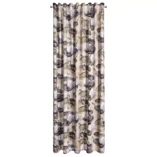 Zasłona 140 x 270 Dekoracyjna Velvet Lotos Beż+Zie - Zasłony - miniaturka - grafika 1