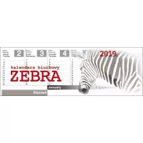 Parma Press Kalendarz biurkowy Zebra 2019 - Kalendarze - miniaturka - grafika 1