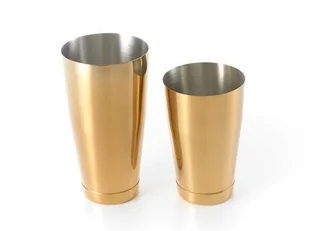Barfly M37009GD Cocktail Tin, zestaw (18 oz and 28 oz), złoty - Shakery barmańskie - miniaturka - grafika 2