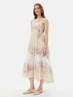 Sukienki - TWINSET Sukienka letnia 251TT206B Kolorowy Regular Fit - miniaturka - grafika 1