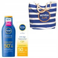 Kremy do twarzy - Nivea Sun Balsam do opalania SPF50 Przeciwsłoneczny krem do twarzy +Torba - miniaturka - grafika 1
