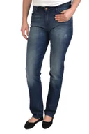 Spodnie damskie - WRANGLER STRAIGHT VINTAGE BLUE JEANSY DAMSKIE - miniaturka - grafika 1