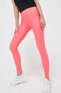 Under Armour legginsy treningowe kolor różowy gładkie - Legginsy - miniaturka - grafika 1