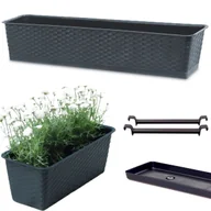 Donice - Skrzynka balkonowa Ratolla z podstawką ISR800P Doniczka prostokątna - miniaturka - grafika 1