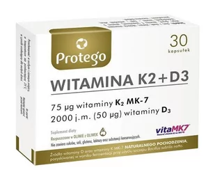 Salvum Protego Witamina K2 D3 30 kaps SAL/011 - Witaminy i minerały dla sportowców - miniaturka - grafika 2