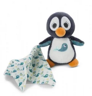 NICI 48040 Zabawka przytulanka z pieluchą muślinową Pingwin 13cm. - Maskotki i pluszaki - miniaturka - grafika 1