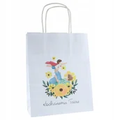 Akcesoria do pakowania - Torba papierowa z nadrukiem KOCHANEMU TACIE na prezent 18x8x22cm - miniaturka - grafika 1