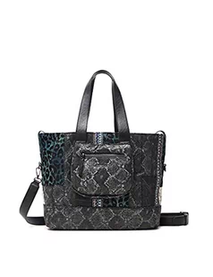Desigual Womens BOLS_Pasadena TUNEZ Shopping Bag, Black, One Size, czarny, jeden rozmiar - Torebki damskie - miniaturka - grafika 1