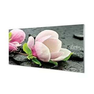 Panel szkło hartowane  Magnolia kamienie 120x60 cm - Dekoracje domu - miniaturka - grafika 1