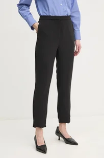 Tommy Hilfiger spodnie damskie kolor czarny fason cygaretki high waist WW0WW45450 - Spodnie sportowe damskie - miniaturka - grafika 1