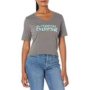 Koszulki i topy damskie - Columbia Damska koszulka z krótkim rękawem z nadrukiem Bluebird Day Rafa koralowa wrzosowa, jeziora flora M - grafika 1