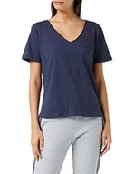 Koszulki i topy damskie - Tommy Hilfiger Damska koszulka Tjw Slim Jersey z dekoltem w serek - miniaturka - grafika 1