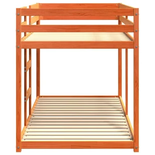 Łóżko piętrowe, woskowy brąz, 90x200 cm, lite drewno sosnowe Lumarko! - Łóżka dla dzieci i młodzieży - miniaturka - grafika 6