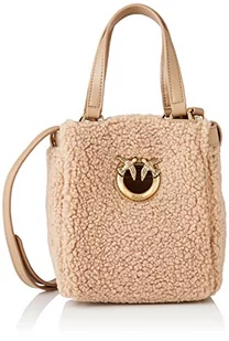 PINKO Damska torebka Love Click Mini Shopping 1 Ey, rozmiar uniwersalny, D05q, beżowy Oxford-antique Gold, jeden rozmiar - Torebki damskie - miniaturka - grafika 1