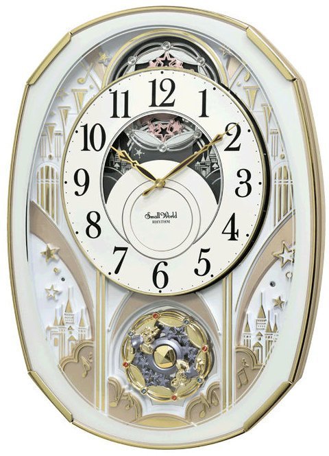 RHYTHM Zegar ścienny Small World 4MH430WR03 melodie Magic Motion 33x45 cm