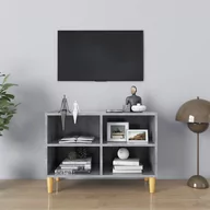 Szafki RTV - vidaXL Lumarko Szafka TV z drewnianymi nóżkami, szarość betonu, 69,5x30x50 cm 805927 - miniaturka - grafika 1