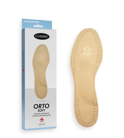 Orto Soft wkładki skórzane z pelotą metatarsalną Corbby Corbby 38 Brązowy