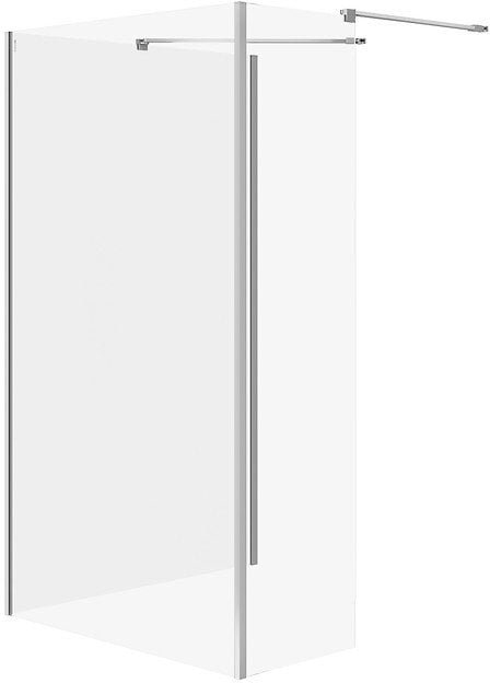 Cersanit kabiny walk-in SET B798: Kabina walk-in MILLE ścianka stała chrom 90x100x30x200 S601-185