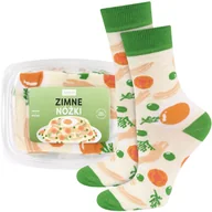 Skarpetki damskie - Skarpetki męskie | damskie kolorowe SOXO Zimne nóżki w opakowaniu -35–40 - miniaturka - grafika 1
