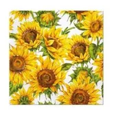 Dekoracje i nakrycia stołu na imprezę - Serwetki Słoneczniki 33x33 cm 20 szt. - miniaturka - grafika 1