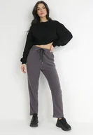 Spodnie damskie - Szare Spodnie Dresowe Esani - miniaturka - grafika 1