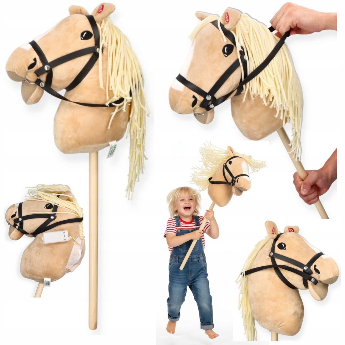 KONIK NA PATYKU KOŃ HOBBY HORSE PREMIUM GŁOWA KONIA NA PATYKU DO SKAKANIA